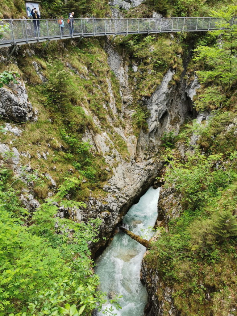 Das ist der Steig durch die Leutaschklamm